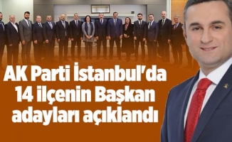 AK Parti İstanbul'da 14 ilçenin Başkan adayları açıklandı...