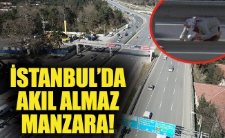 İstanbul’da akıl almaz manzara!