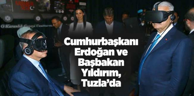 Cumhurbaşkanı Erdoğan ve Başbakan Yıldırım, Tuzla'da