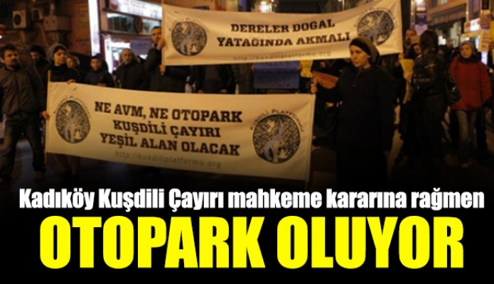 Kadıköy Kuşdili Çayırı mahkeme kararına rağmen otopark oluyor
