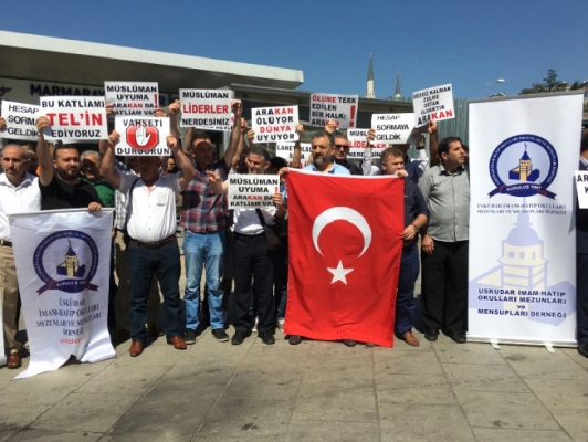 Üsküdar'da Arakan protestosu