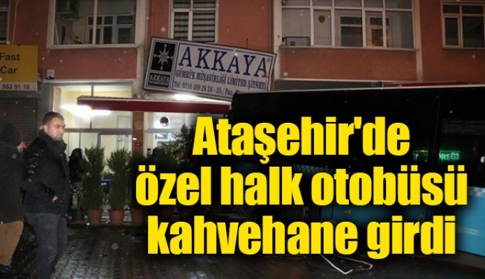 Ataşehir'de özel halk otobüsü kazası