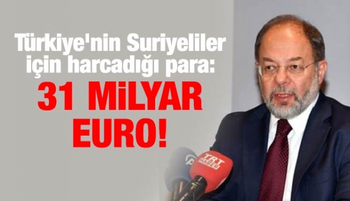 Türkiye'nin Suriyeliler için harcadığı para: 31 milyar Euro!