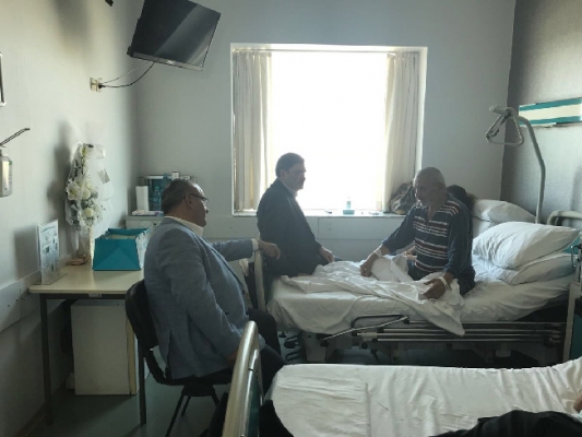 Başkan Hasan Can, hastane ziyareti yaptı