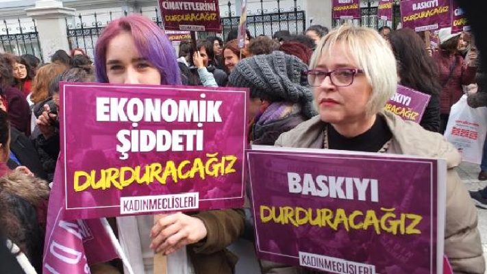 Kadıköy'de kadına şiddet eylemi