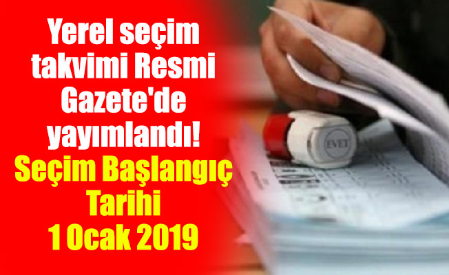 Yerel seçim takvimi Resmi Gazete'de yayımlandı!