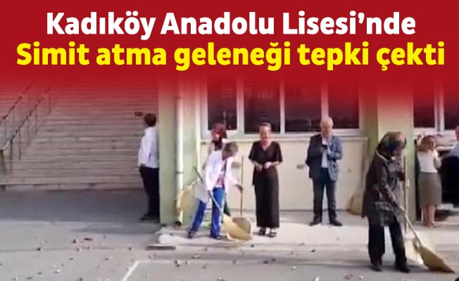 Kadıköy Anadolu Lisesi’nde simit atma geleneği tepki çekti