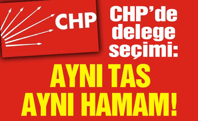 CHP’de delege seçimi: Aynı tas aynı hamam!
