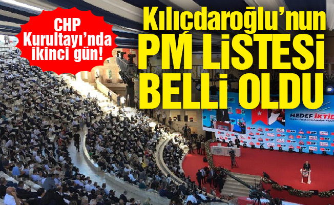 CHP Kurultayı’nda ikinci gün! Kılıçdaroğlu’nun PM listesi belli oldu
