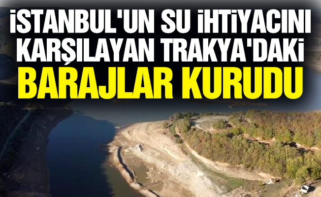 İstanbul'un su ihtiyacını karşılayan Trakya'daki barajlar kurudu