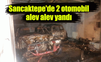 Sancaktepe'de 2 otomobil alev alev yandı